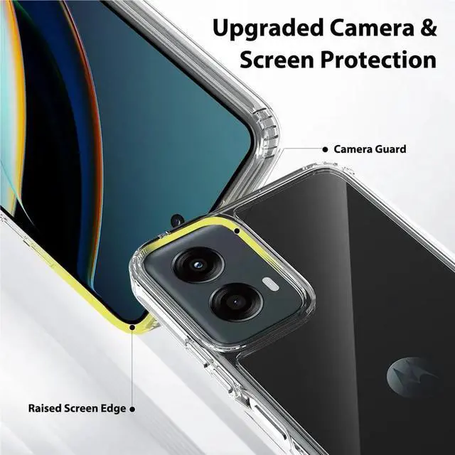 Alt view image 2 of 5 - AquaFlex Anti-Shock Clear Case Slim Cover for Moto G Power 5G 2024