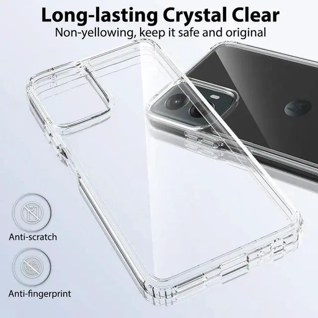Alt view image 5 of 5 - AquaFlex Anti-Shock Clear Case Slim Cover for Moto G Power 5G 2024