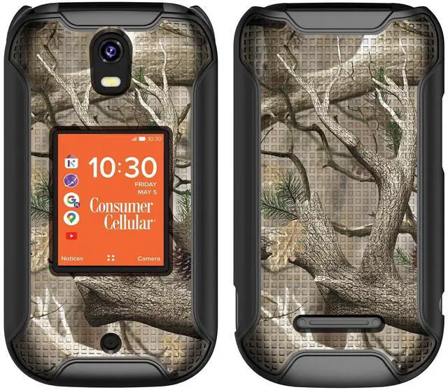 Alt view image 2 of 7 - Outdoor Camouflage Hard Case Camo Cover for Consumer Cellular Iris Flip Phone