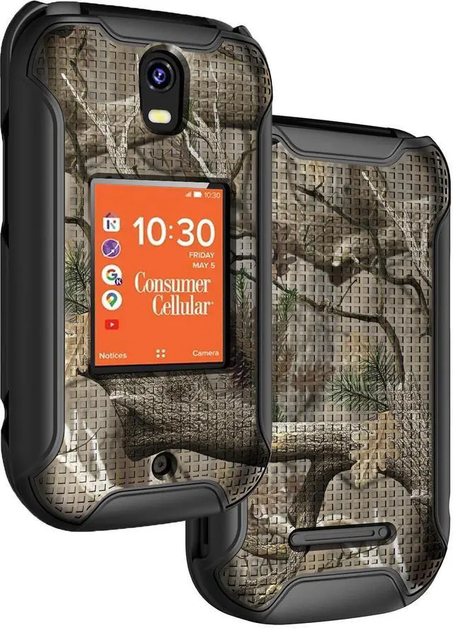 Main image of Outdoor Camouflage Hard Case Camo Cover for Consumer Cellular Iris Flip Phone