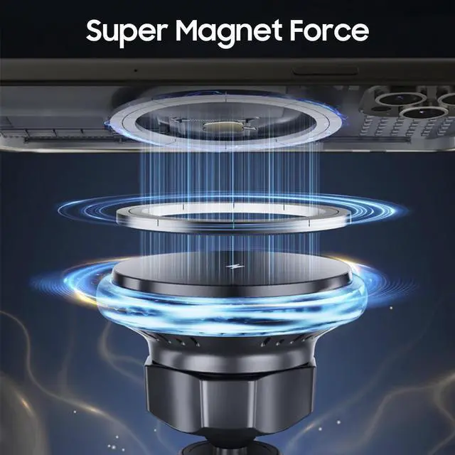 Alt view image 3 of 7 - Cup Holder Phone Car Mount (Compatible with Magsafe) - for iPhone 16 15 14 13