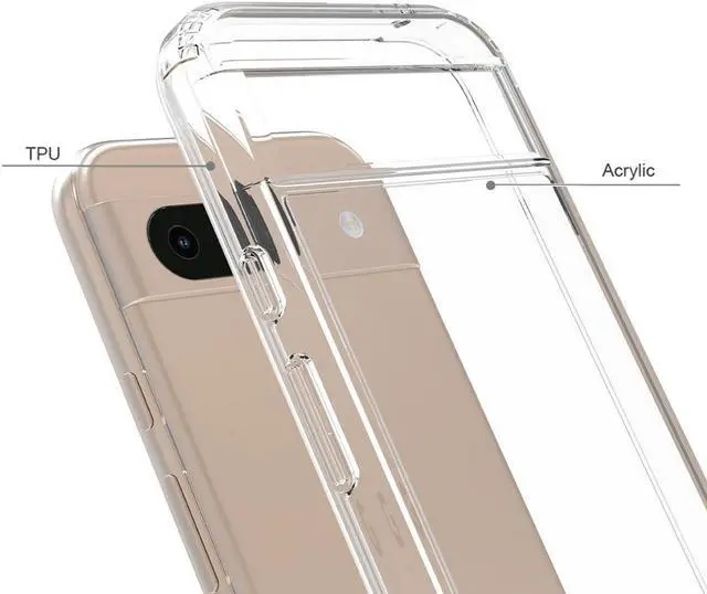 Alt view image 3 of 6 - AquaFlex Anti-Shock Clear Case Slim Cover for Google Pixel 8A (2024)
