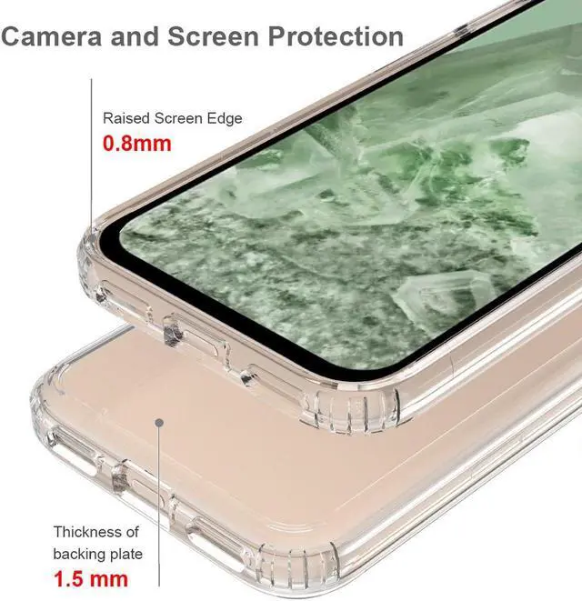 Alt view image 4 of 6 - AquaFlex Anti-Shock Clear Case Slim Cover for Google Pixel 8A (2024)