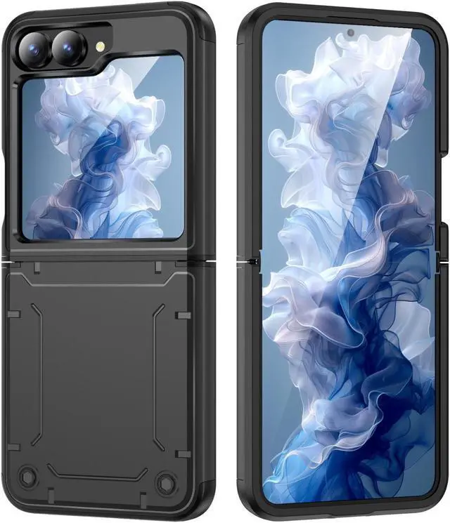 Alt view image 2 of 7 - Case for Galaxy Z Flip 7 FE & Z Flip 6 Phone w/ Hinge Protection - Matte Black