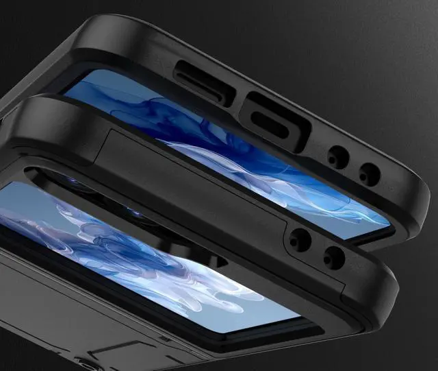 Alt view image 4 of 7 - Case for Galaxy Z Flip 7 FE & Z Flip 6 Phone w/ Hinge Protection - Matte Black