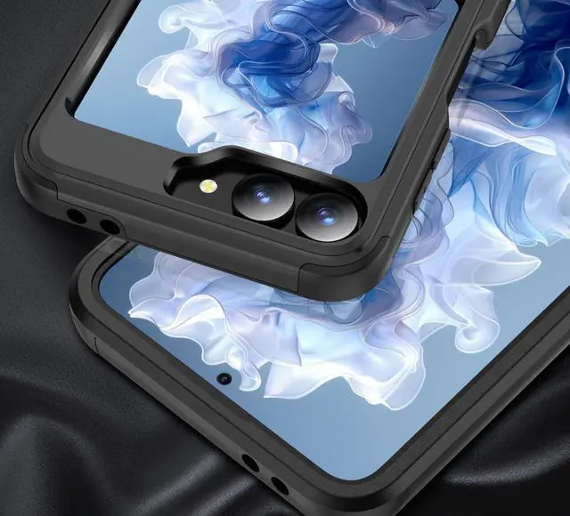 Alt view image 3 of 7 - Case for Galaxy Z Flip 7 FE & Z Flip 6 Phone w/ Hinge Protection - Matte Black