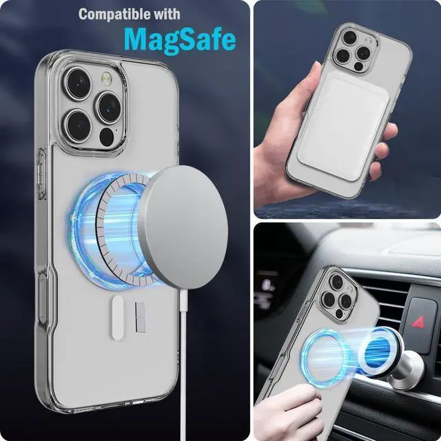 Alt view image 3 of 6 - Case for iPhone 16 Pro Max - Compatible with MagSafe - Crystal Clear