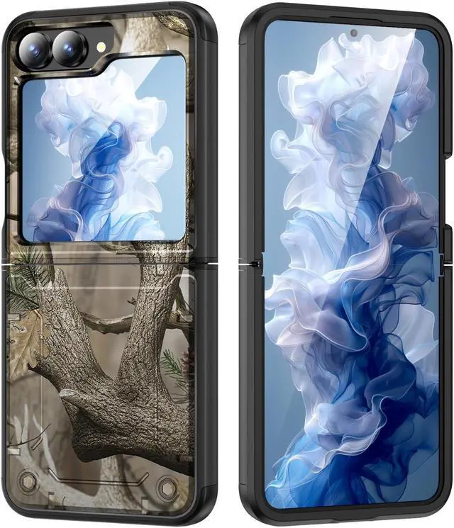 Alt view image 2 of 7 - Rizz Case and Belt Clip Holster for Galaxy Z Flip 7 FE & Z Flip 6 - Bush Camo