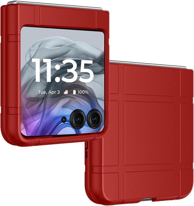 Main image of Textured Hard Case Slim Cover for Motorola RAZR 2024/2025 - Bold Red