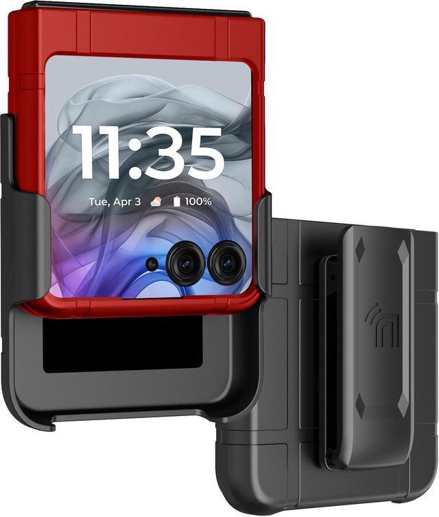 Main image of Hard Case Cover and Belt Clip Holster for Motorola RAZR 2024/2025 - Red