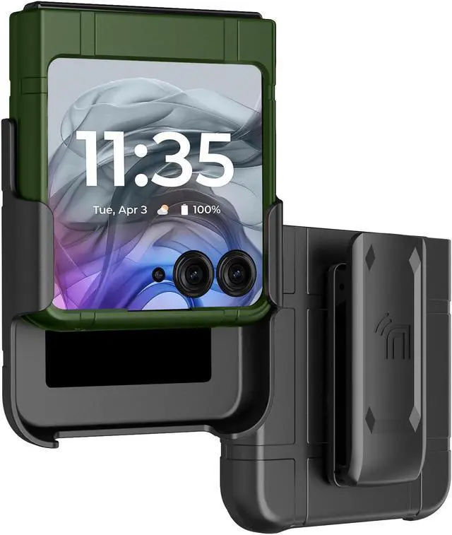 Main image of Hard Case and Belt Clip Holster for Motorola RAZR 2024/2025 - Forest Green