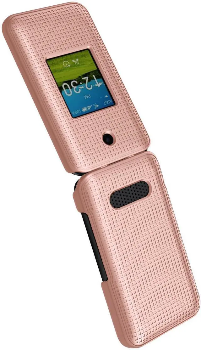 Alt view image 5 of 7 - Rose Gold Pink Hard Case Slim Phone Cover for AT&T Cingular Flex 2 (Debut Flex)