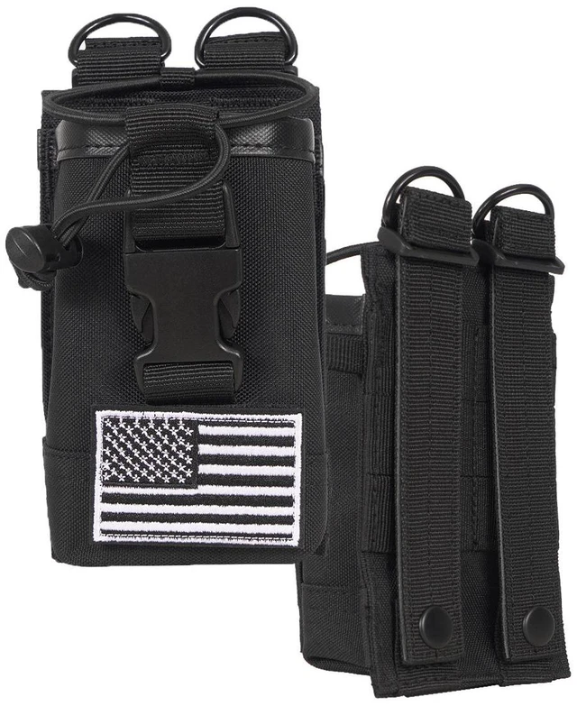 Main image of Tactical Molle Radio Holster Holder Case Pouch Bag for Two Way Walkie Talkies