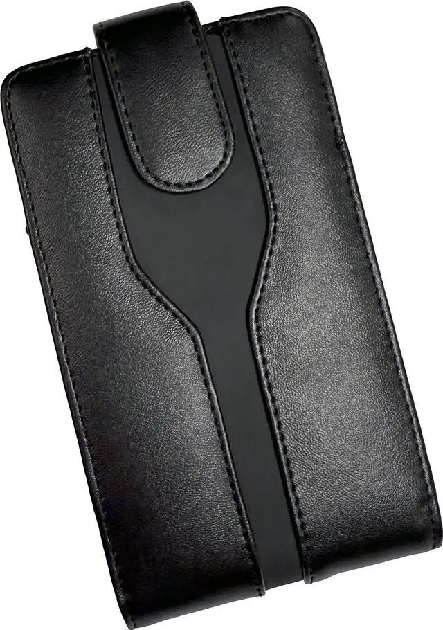 Main image of Leather Pouch Case with Belt Clip for Mudita Kompakt Phone - Black