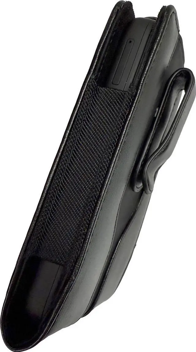 Alt view image 4 of 5 - Leather Pouch Case with Belt Clip for Mudita Kompakt Phone - Black