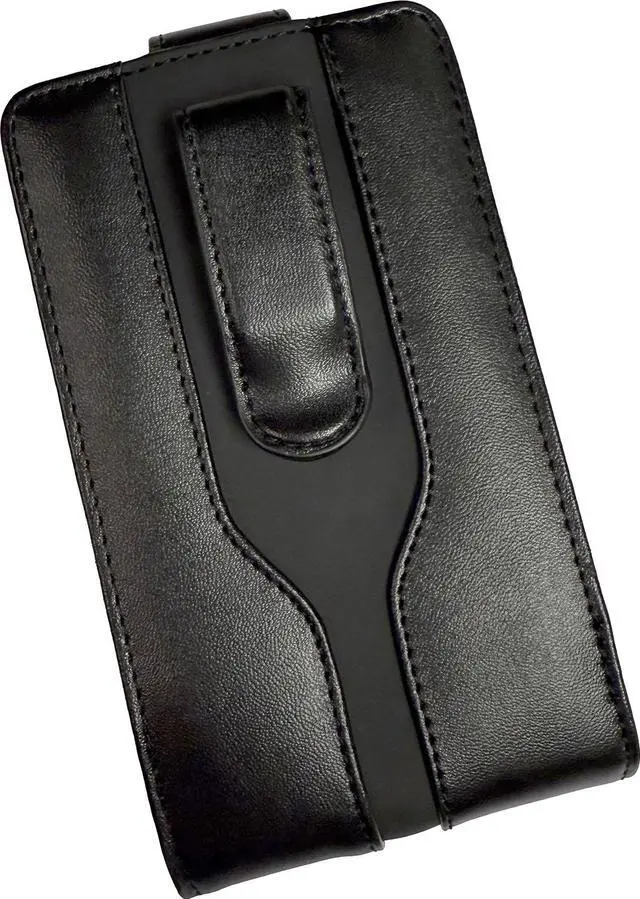 Alt view image 2 of 5 - Leather Pouch Case with Belt Clip for Mudita Kompakt Phone - Black