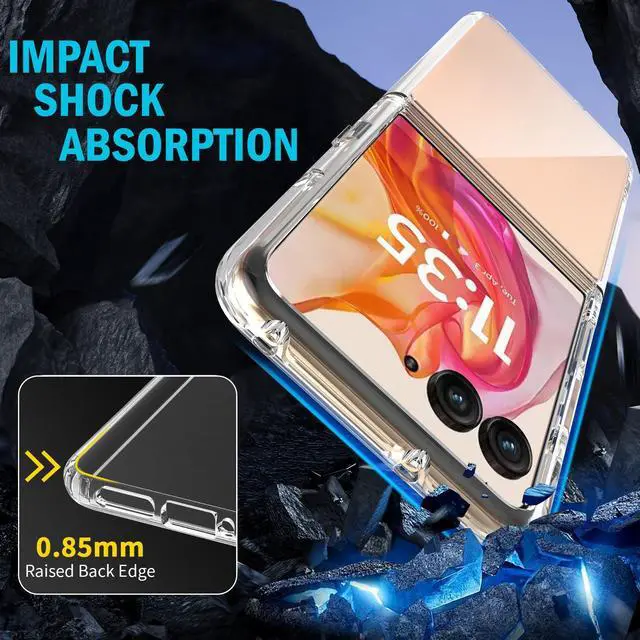 Alt view image 7 of 7 - Clear Case for Motorola RAZR ULTRA 2025 Flip Phone - Slim, Transparent