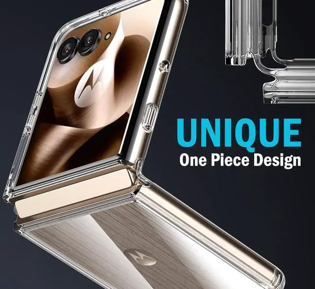 Alt view image 5 of 7 - Clear Case for Motorola RAZR ULTRA 2025 Flip Phone - Slim, Transparent