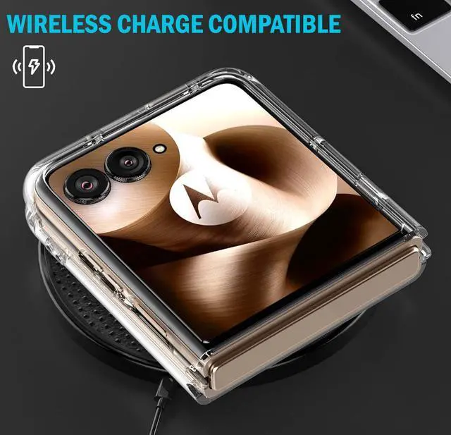 Alt view image 4 of 7 - Clear Case for Motorola RAZR ULTRA 2025 Flip Phone - Slim, Transparent