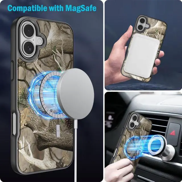 Alt view image 3 of 5 - Case for iPhone 16 - Compatible with MagSafe - Bush Camo