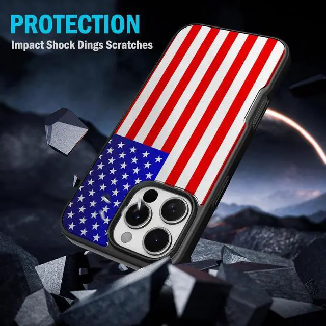 Alt view image 4 of 6 - Case for iPhone 16 Pro Max - Compatible with MagSafe - USA Flag Design