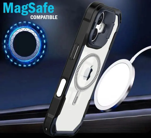 Alt view image 4 of 6 - Camera Stand Case for iPhone 16 - Compatible with MagSafe - Hale Navy/Black