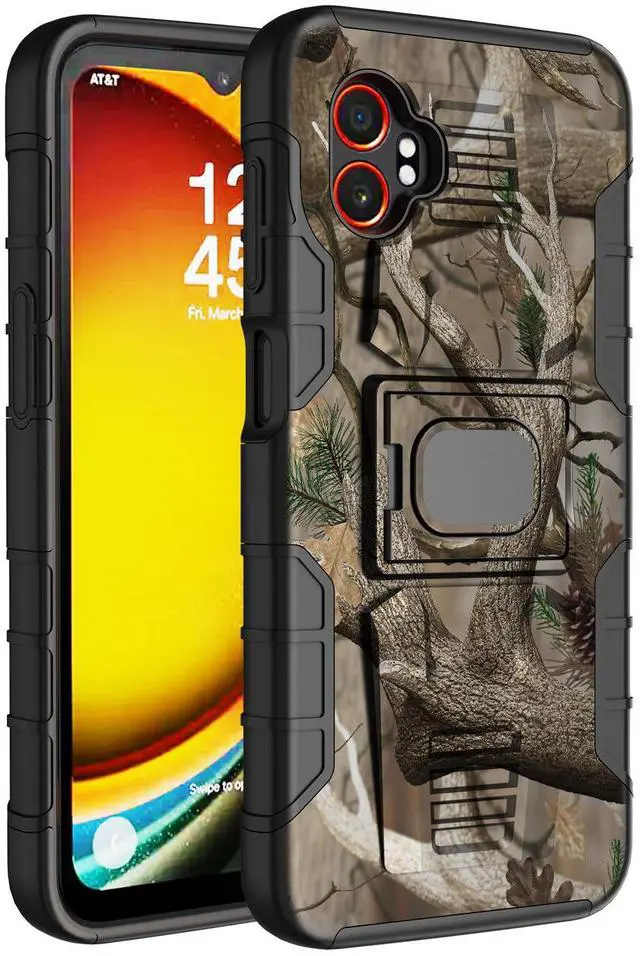 Main image of Rugged Case with Stand Ring Grip for Samsung Galaxy XCover 7 Pro Phone - Camo