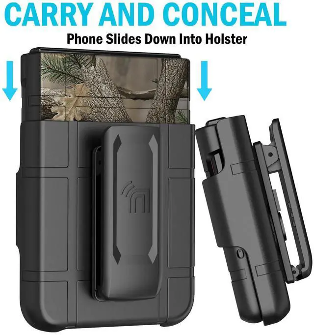 Alt view image 5 of 7 - Hard Case and Belt Clip Holster for Motorola RAZR+ 2024/2025 (RAZR PLUS) - Camo