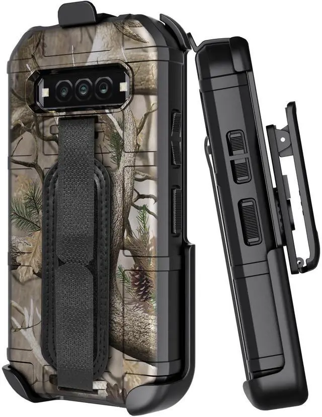 Main image of Rugged Case + Hand Strap + Belt Clip for Kyocera DuraForce Pro 3 - Camo Tree