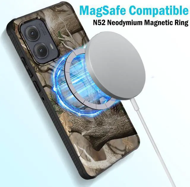 Alt view image 3 of 7 - Case for Motorola Edge 2024 Phone - Bush Camo (Compatible with MagSafe)