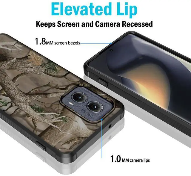 Alt view image 5 of 7 - Case for Motorola Edge 2024 Phone - Bush Camo (Compatible with MagSafe)