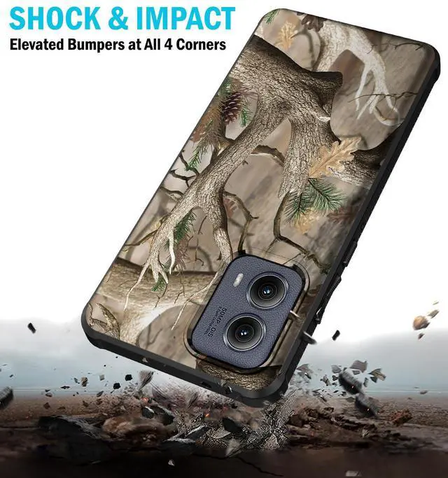 Alt view image 4 of 7 - Case for Motorola Edge 2024 Phone - Bush Camo (Compatible with MagSafe)