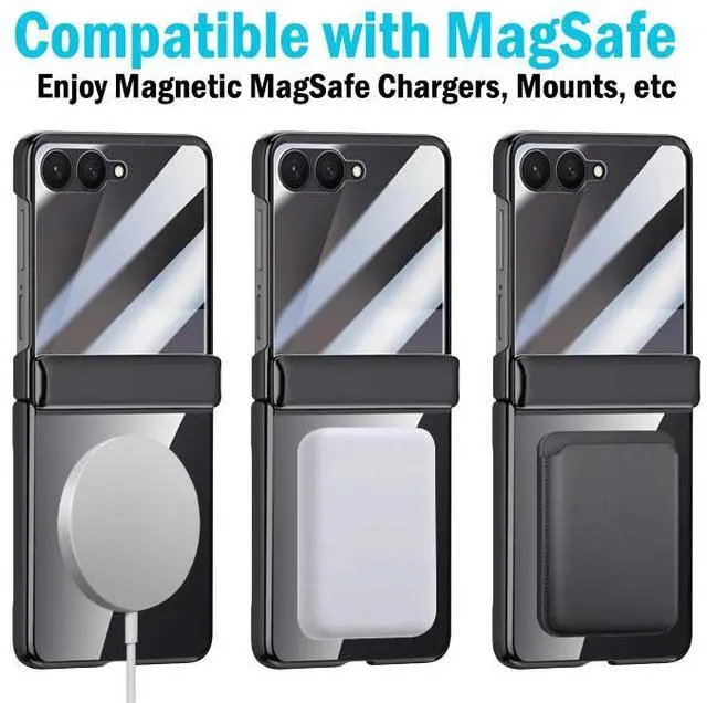 Alt view image 5 of 7 - Screen Protect Case for Samsung Galaxy Z Flip 7 - Compatible with MagSafe, Black