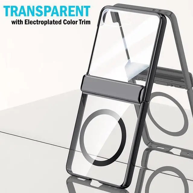 Alt view image 6 of 7 - Screen Protect Case for Samsung Galaxy Z Flip 7 - Compatible with MagSafe, Black