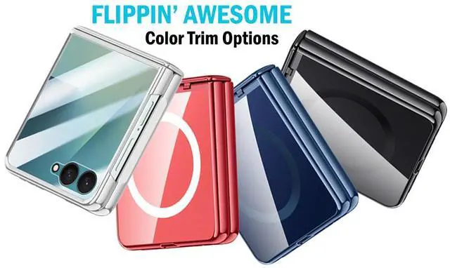 Alt view image 7 of 7 - Screen Protect Case for Samsung Galaxy Z Flip 7 - Compatible with MagSafe, Black