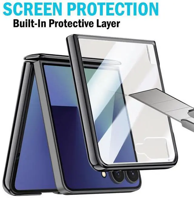 Alt view image 3 of 7 - Screen Protect Case for Samsung Galaxy Z Flip 7 - Compatible with MagSafe, Black