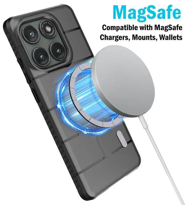 Alt view image 3 of 7 - Case for Motorola Edge 5G 2025 Phone - Matte Black (Compatible with Magsafe)