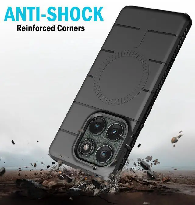 Alt view image 5 of 7 - Case for Motorola Edge 5G 2025 Phone - Matte Black (Compatible with Magsafe)