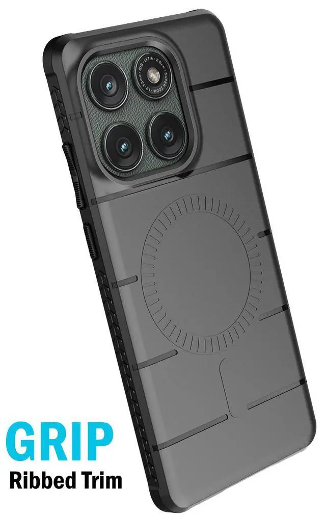 Alt view image 7 of 7 - Case for Motorola Edge 5G 2025 Phone - Matte Black (Compatible with Magsafe)