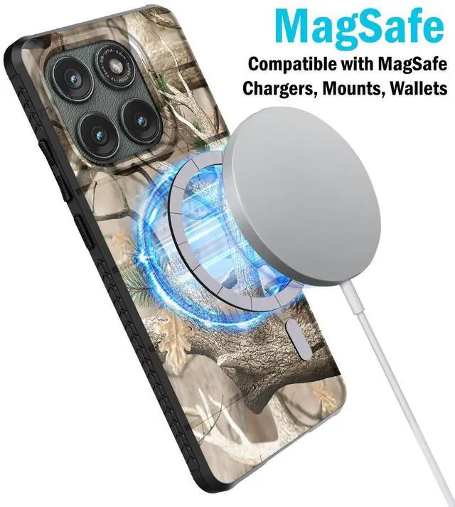 Alt view image 3 of 7 - Case for Motorola Edge 5G 2025 Phone - Bush Camo (Compatible with Magsafe)