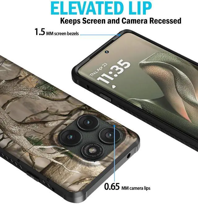 Alt view image 4 of 7 - Case for Motorola Edge 5G 2025 Phone - Bush Camo (Compatible with Magsafe)