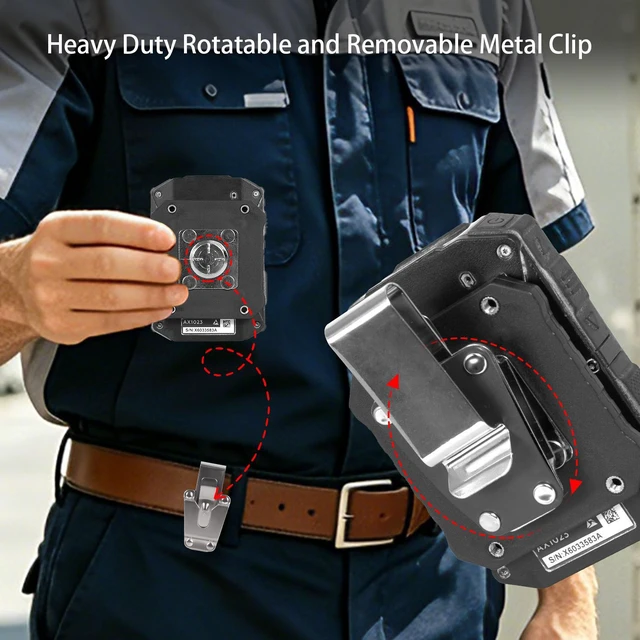 Alt view image 3 of 7 - Metal Belt Clip Mount for Axon Body 4 3 2 Camera Bodycam