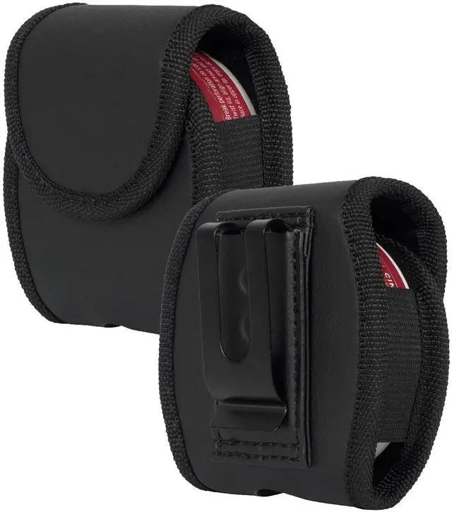 Main image of Black Leather Dip Clip Case Belt Harness Pouch for Copenhagen / Skoal Chew Can