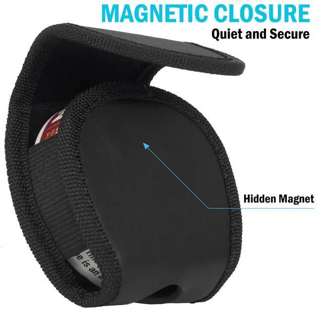Alt view image 4 of 7 - Black Leather Dip Clip Case Belt Harness Pouch for Copenhagen / Skoal Chew Can
