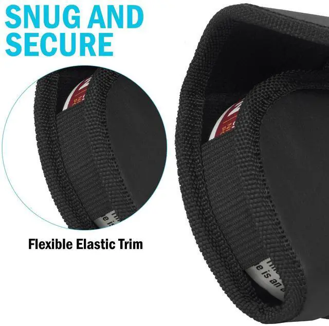 Alt view image 3 of 7 - Black Leather Dip Clip Case Belt Harness Pouch for Copenhagen / Skoal Chew Can