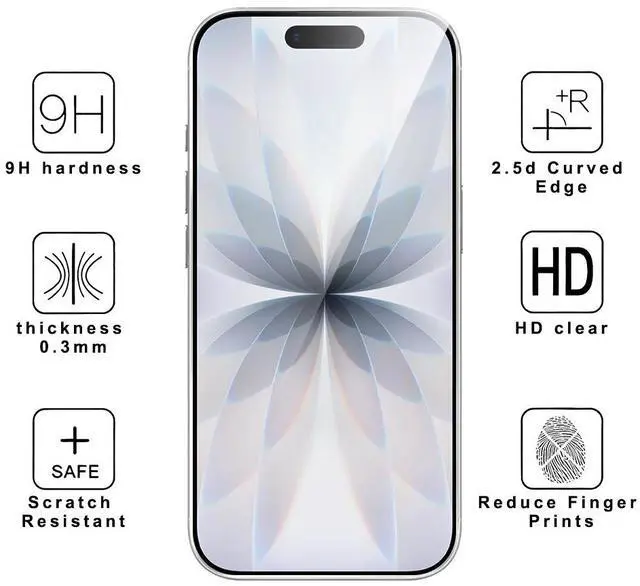 Alt view image 4 of 6 - Tempered Glass Screen Protector Crack Guard Saver for iPhone 17