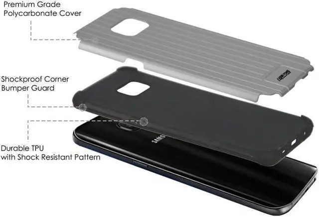Alt view image 3 of 4 - SILVER MATTE METALLIC SLIM DUO-SHIELD CASE COVER FOR SAMSUNG GALAXY S6 EDGE PLUS