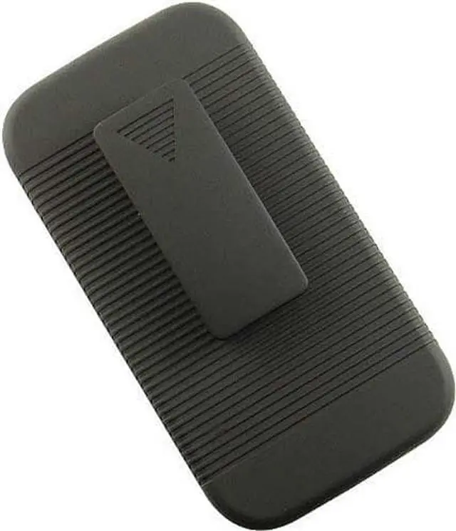Alt view image 6 of 7 - BLACK RUBBERIZED HARD CASE + BELT CLIP HOLSTER STAND FOR GALAXY S4 S IV PHONE