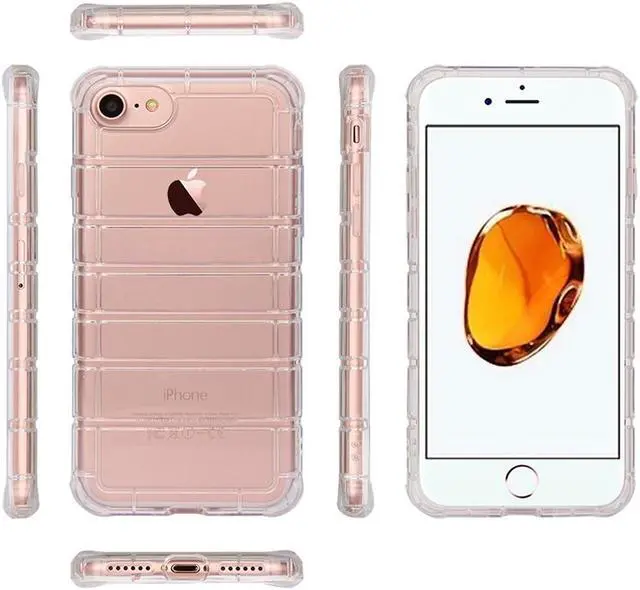 Alt view image 4 of 7 - Clear Airbag Cushion TPU Flexible Grip Case Cover for iPhone SE 2022/2020, 8, 7