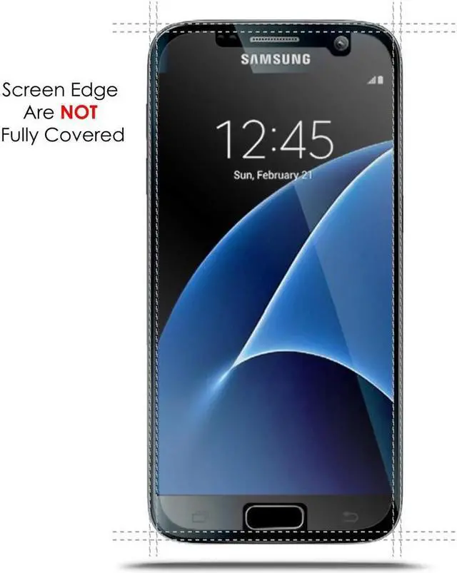 Alt view image 9 of 9 - PureGear 0.45mm Tempered Glass Screen Protector Samsung Galaxy S7 High Def